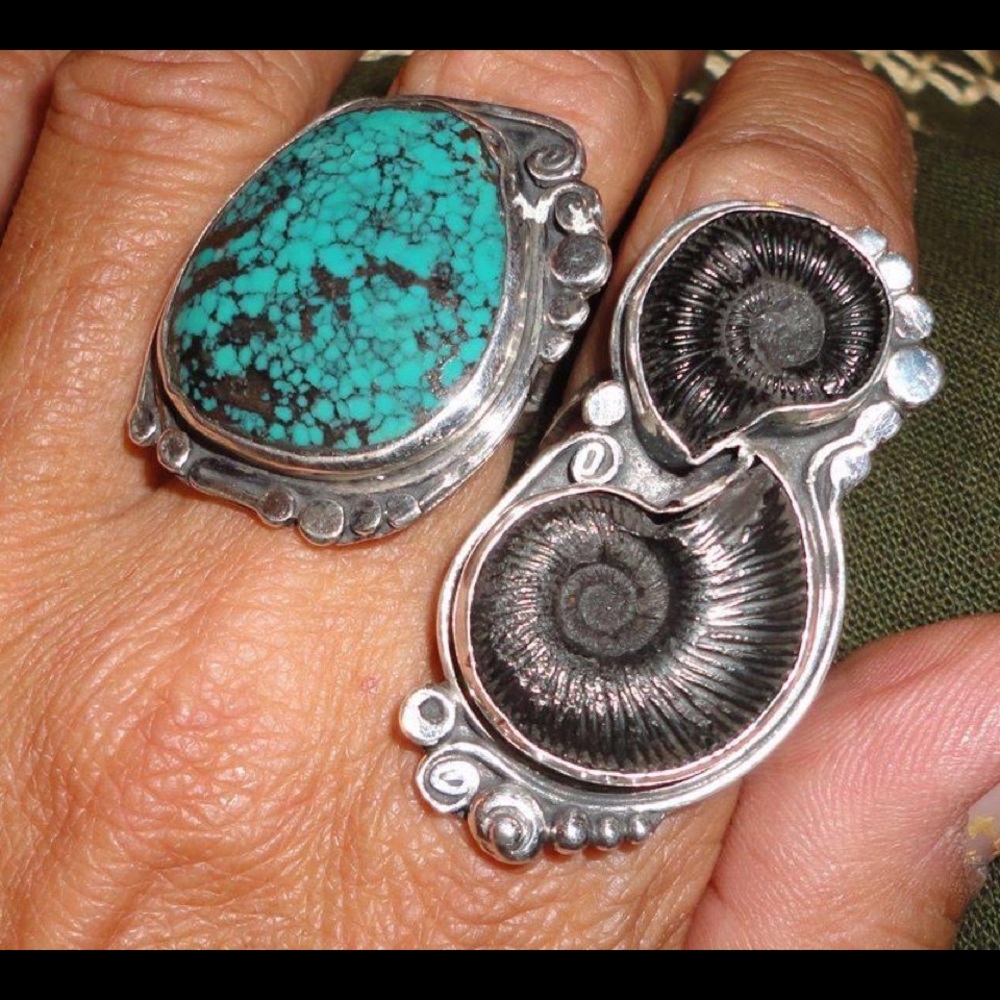 Handcrafted Turquoise Silver Ring Artisan Boho 6 - image 4